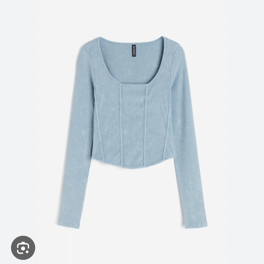 H&M corset style ribbed top